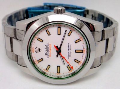 Rolex Milgauss Stainless Steel White 40MM -  Replica Watches 